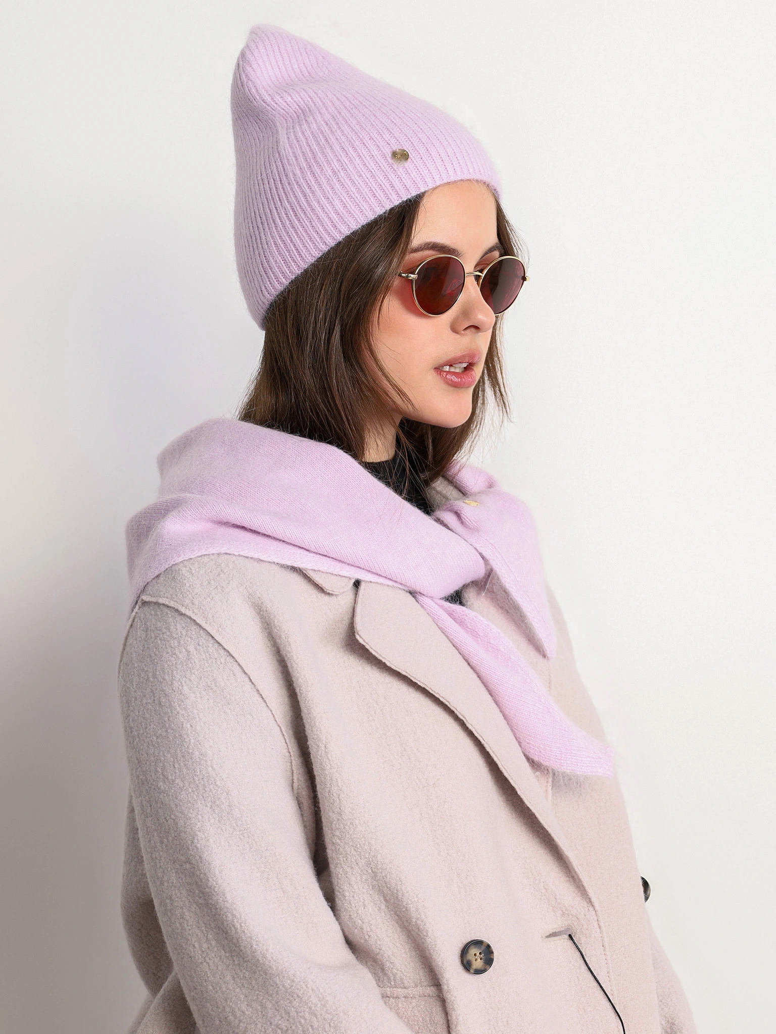 Шарф-косынка с декоративной нашивкой в ассортименте